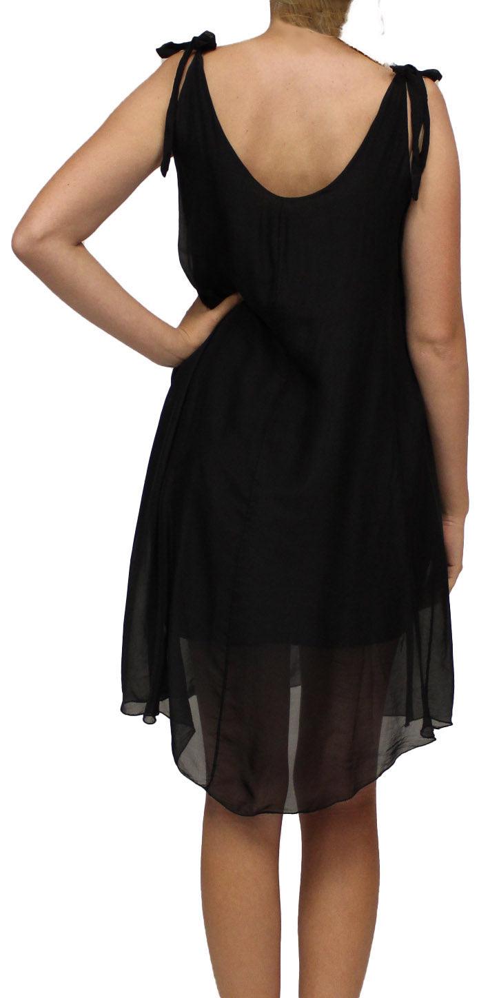 Semilia Dress - Gigi Moda - Made in Italy # 2 layer, comfortable fit, elastane, italian silk, italian silk dress, short dress, Silk, silk dress, spring, stretch, summer dress, summer fashion, viscose