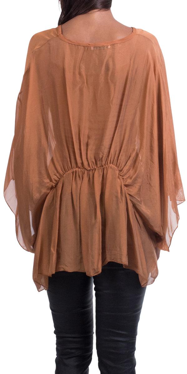 Paolita Bat-Wing Blouse - Gigi Moda - Made in Italy # Blouse, Gigi Moda, italian apparel, italian blouse, italian boutique, Italian Clothing, italian silk, italian silk blouse, Made in Italy, online shopping, OS, resort, resort wear, shop gigi moda, Silk, Two Piece, viscose, viscose blouse