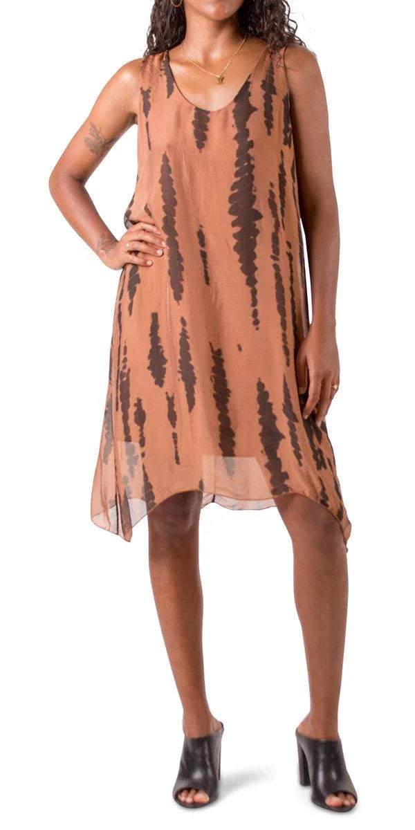 Chiara Tie Dye Dress Beige Chiara Tie Dye Dress Beige