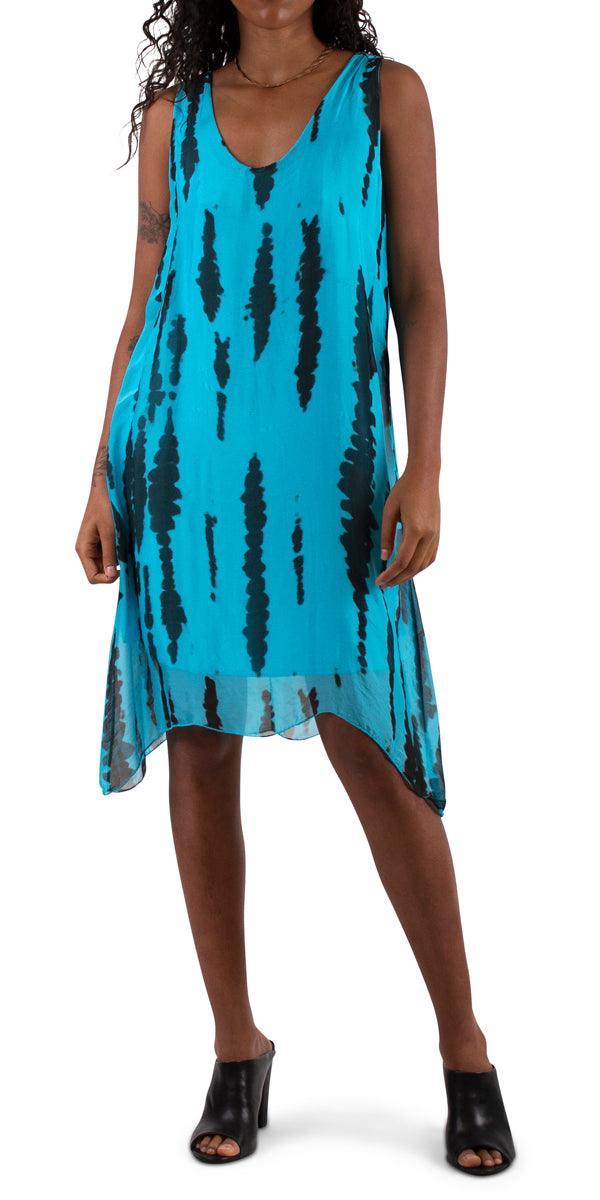 blue dress for baby girl Aquarelle Tie Dye Convertible Bandeau Dress main image 0