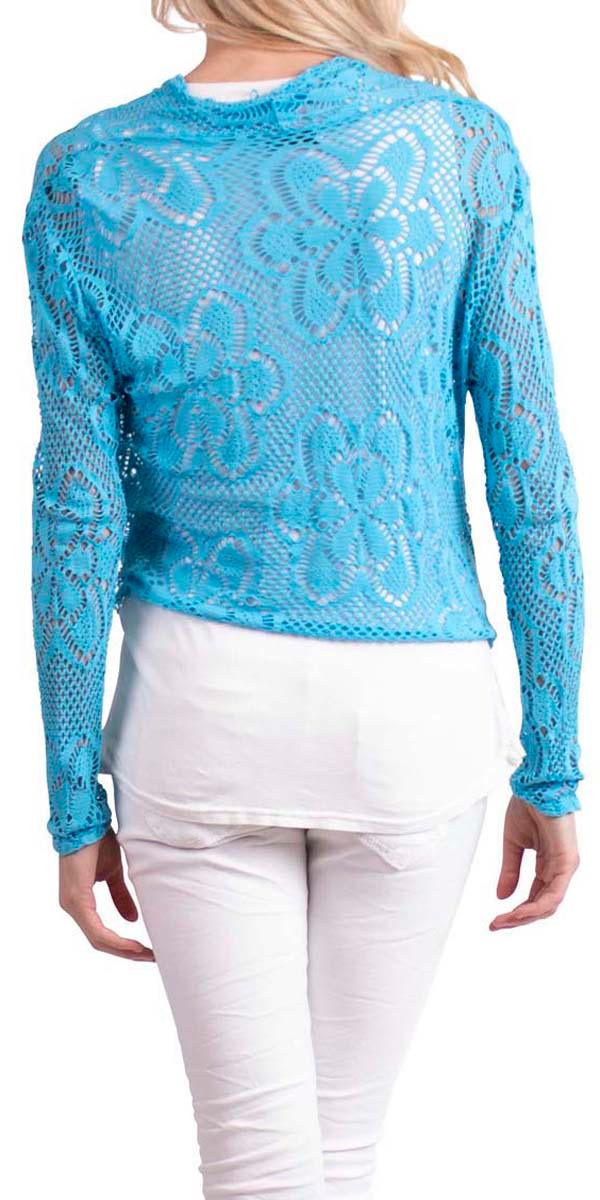 Clara Short Knit Cardigan - Gigi Moda - Made in Italy # 63067, Cardigan, clara cardigan, Design, Floral, Knit, Lace, Made in Italy, resort, resort wear, short cardigan, spring, Stretch, summer, Viscose