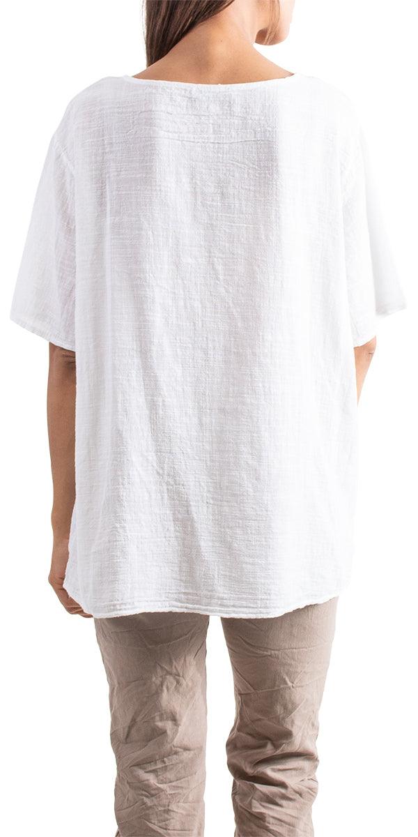 Dandelion Rhinestone Blouse - Gigi Moda - Made in Italy # Comfortable fit, made in italy, T-shirt, Womens Clothing, Womens Tops