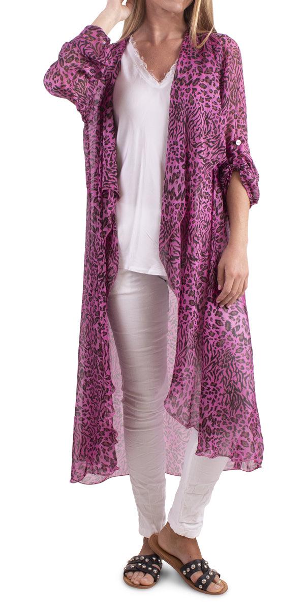 Amalfi Cardigan - Gigi Moda - Made in Italy # Blouse, free shipping, Gigi Moda, italian top, Jacket, Made in Italy, one size, OS, resort wear, Silk, Sleeves, Top, washable