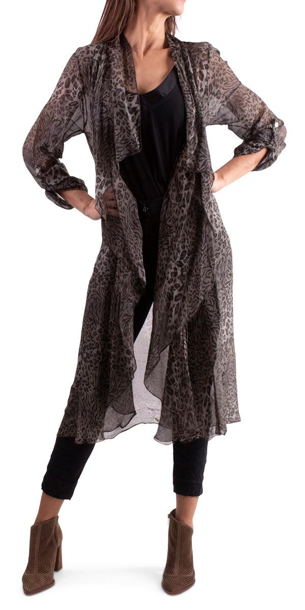 Amalfi Cardigan - Gigi Moda - Made in Italy # Blouse, free shipping, Gigi Moda, italian top, Jacket, Made in Italy, one size, OS, resort wear, Silk, Sleeves, Top, washable