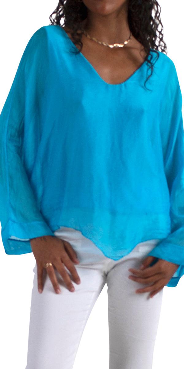 Isabetta Silk Crop Top - Gigi Moda - Made in Italy # italian clothing, made in italy, silk, silk blouse, womens clothing, womens tops