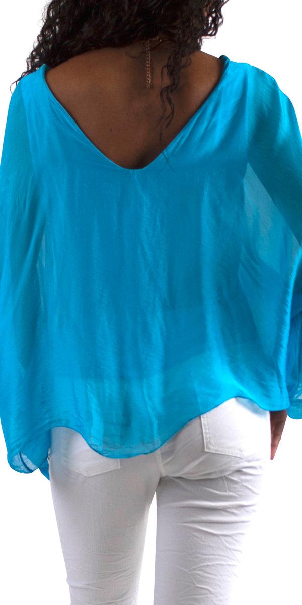 Isabetta Silk Crop Top - Gigi Moda - Made in Italy # italian clothing, made in italy, silk, silk blouse, womens clothing, womens tops