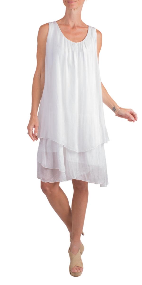 Agata Silk Dress - Gigi Moda - Made in Italy # 100% Silk, Dress, Gigi Moda, italian silk, italian silk dress, Made in Italy, shop gigi moda, Sleeveless