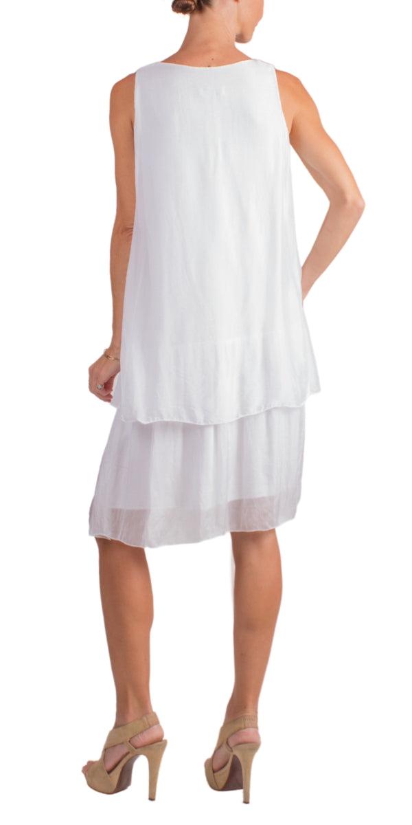 Agata Silk Dress - Gigi Moda - Made in Italy # 100% Silk, Dress, Gigi Moda, italian silk, italian silk dress, Made in Italy, shop gigi moda, Sleeveless