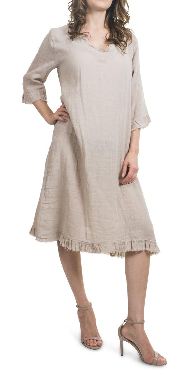 Cardiff Linen Tunic - Gigi Moda - Made in Italy # BLEND, Cotton, Dress, Gigi Moda, italian dress, italian tunic, Linen, Made in Italy, OS, Tunic