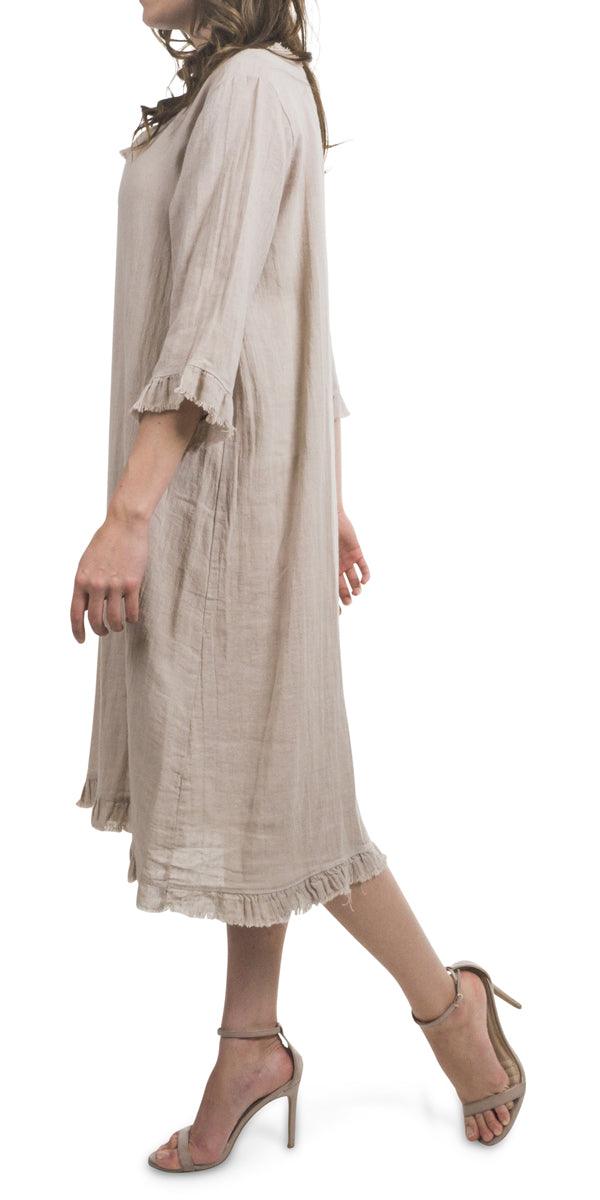 Cardiff Linen Tunic - Gigi Moda - Made in Italy # BLEND, Cotton, Dress, Gigi Moda, italian dress, italian tunic, Linen, Made in Italy, OS, Tunic