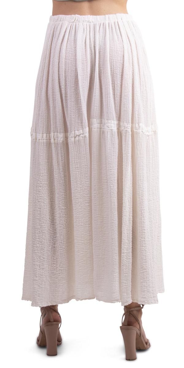 Isabella Skirt - Gigi Moda - Made in Italy # 6885, beach, beach clothing, blue, Cotton, cover up, cream, gigi moda, Made in Italy, Maxi, resort, resort wear, skirt, swimsuit cover up, white