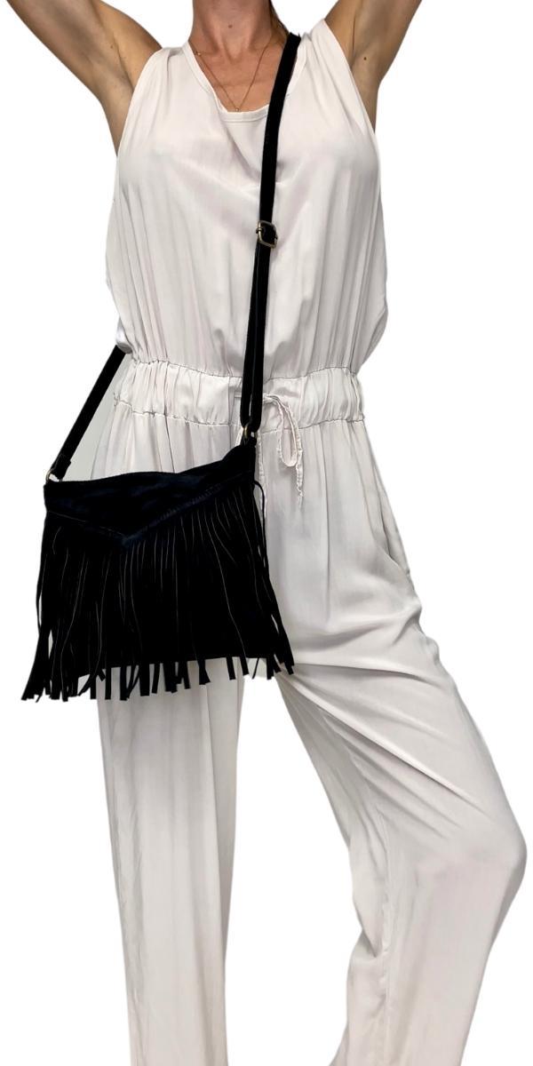 The Frida - Gigi Moda - Made in Italy # ADJUSTABLE, clutch, fringe bag, Gigi Moda, handbag, italian leather, Leather, Made in Italy, sale, SUEDE, zipper bag