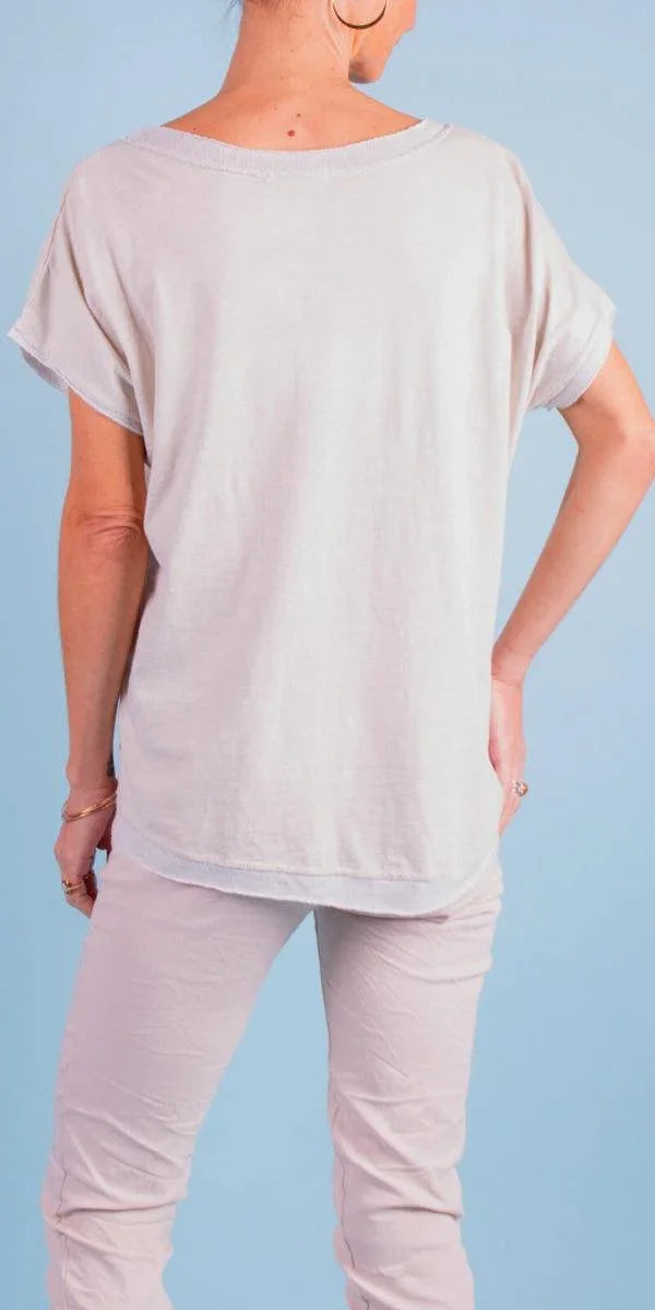 Nico Linen Top - Gigi Moda - Made in Italy # 100% Linen, Blouse, free shipping, Gigi Moda, italian top, Linen, Made in Italy, maxretail, shop gigi moda, Sleeves, Top