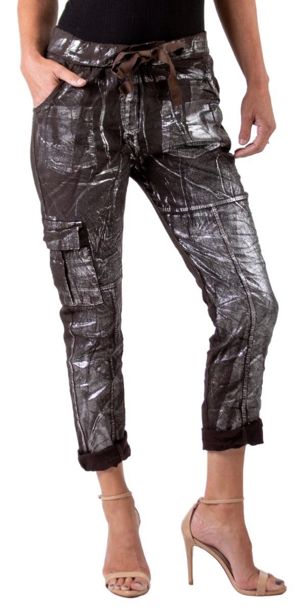 Umbria Cotton Pant - Gigi Moda - Made in Italy # casual, comforatable fit, comfortable, comfy, Cotton, cropped pants, drawstring, drawstring pant, fall, fashion, Gigi Moda, gigimoda, glitter, italian, Made in Italy, new, OS, Pants, pockets, spring, summer