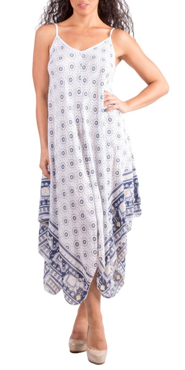 Il Lido Bandana Dress - Gigi Moda - Made in Italy # bandana, beach dress, Dress, Gigi Moda, midi dress, resort wear, sharkbite hemline, Sleeveless, Spaghetti Strap, spaghetti strap dress