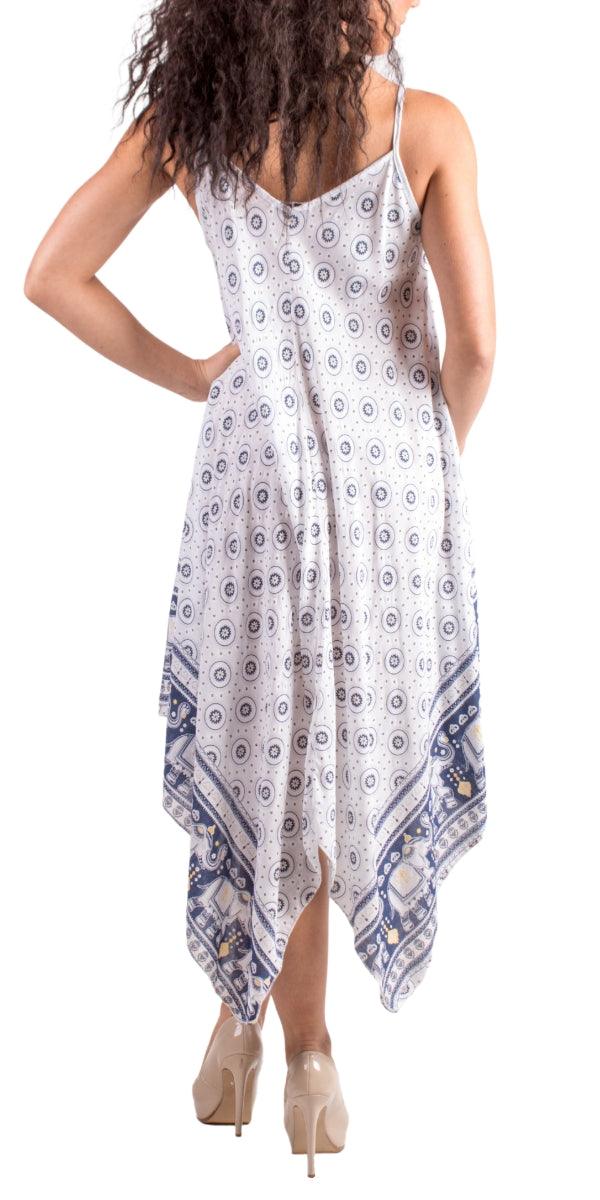 Il Lido Bandana Dress - Gigi Moda - Made in Italy # bandana, beach dress, Dress, Gigi Moda, midi dress, resort wear, sharkbite hemline, Sleeveless, Spaghetti Strap, spaghetti strap dress