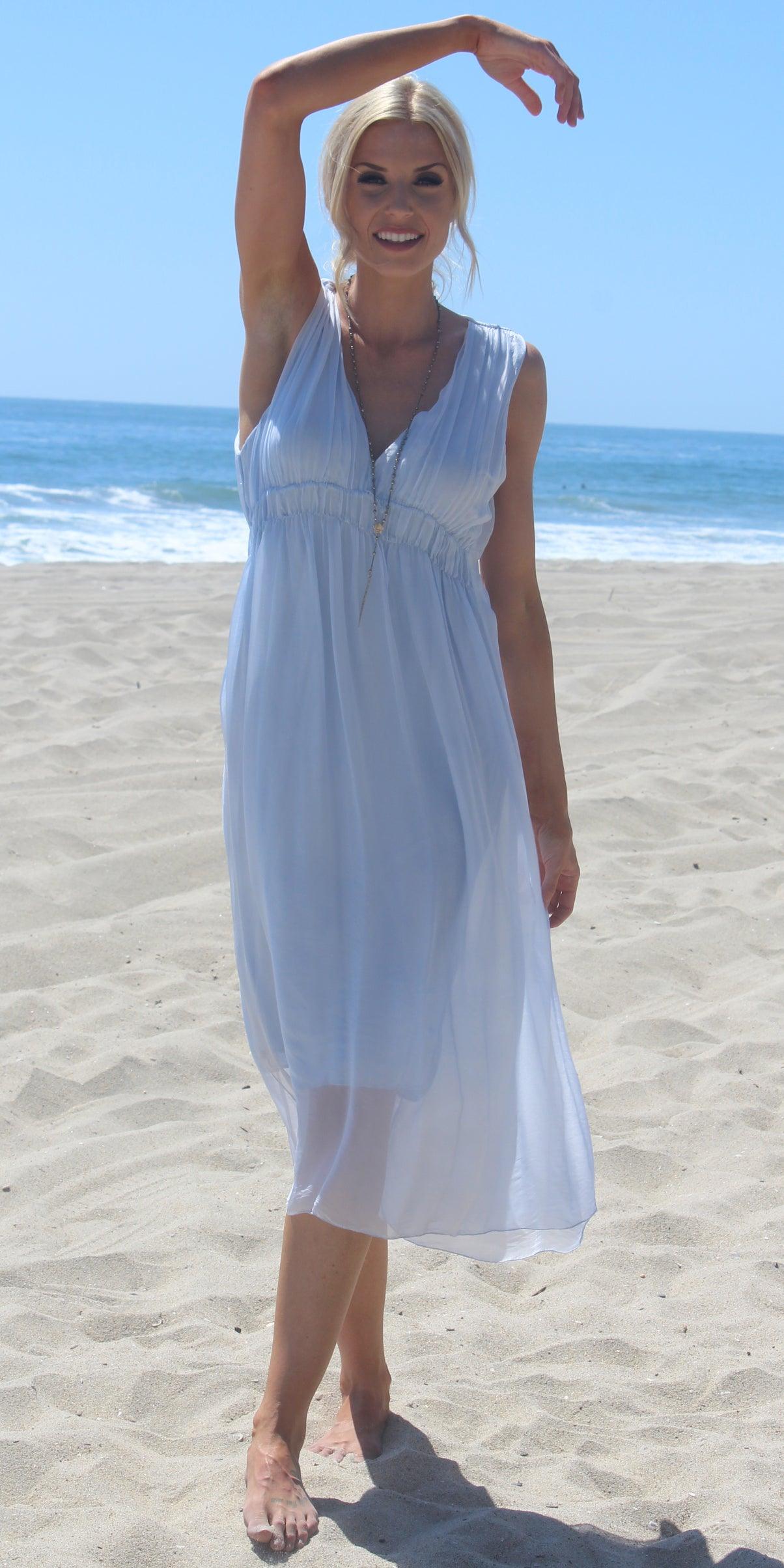 Beatrice Silk Dress - Gigi Moda - Made in Italy # 100% Silk, Dress, Gigi Moda, Made in Italy, OS, Silk, Top, washable