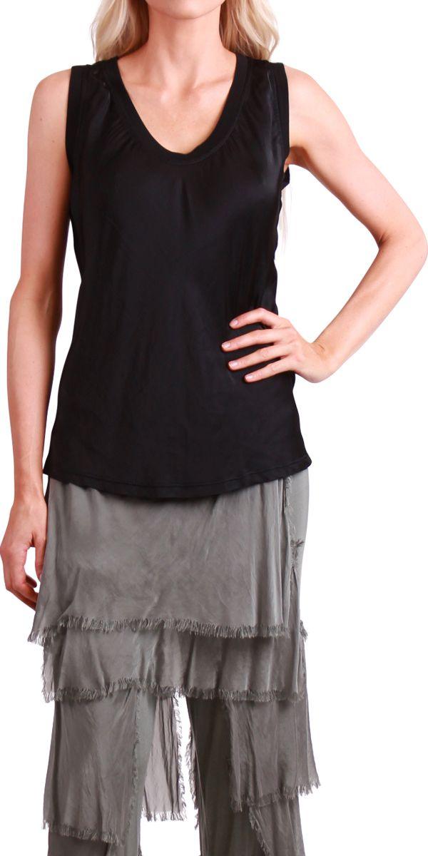 Nola Tank - Gigi Moda - Made in Italy # basics, Gigi Moda, Made in Italy, OS, silk, stretch, summer top, tank