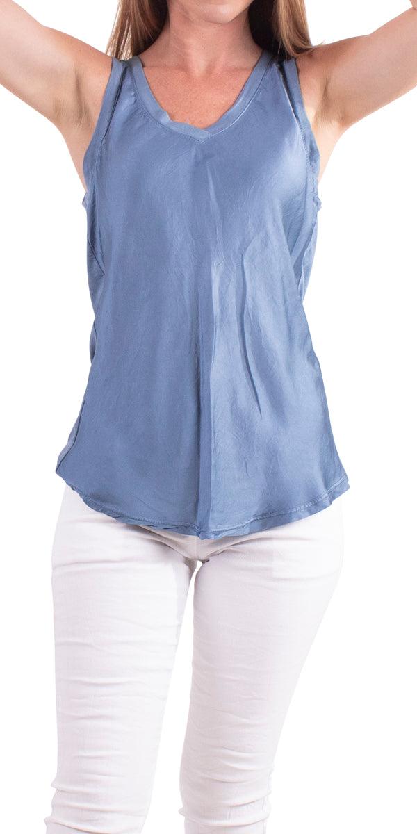 Nola Tank - Gigi Moda - Made in Italy # basics, Gigi Moda, Made in Italy, OS, silk, stretch, summer top, tank