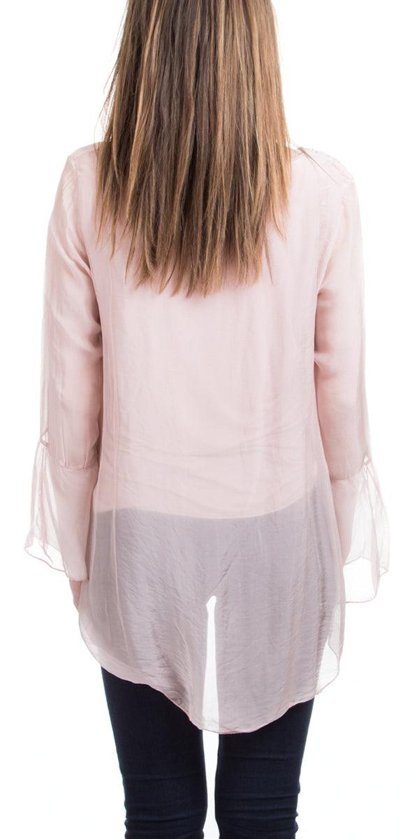 Mariam Boho Blouse - Gigi Moda - Made in Italy # 100% Silk, Bell sleeve, Blouse, boho, Gigi Moda, Long Sleeve, long sleeves, Made in Italy, shop gigi moda, Silk, Sleeves, Top