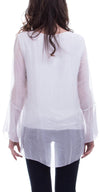 Mariam Boho Blouse - Shop Gigi Moda - Made in Italy # 100% Silk, Bell sleeve, Blouse, boho, Gigi Moda, Long Sleeve, long sleeves, Made in Italy, shop gigi moda, Silk, Sleeves, Top