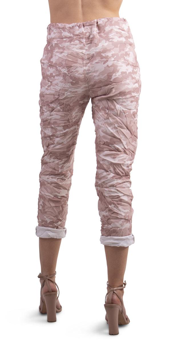 Celina Army Pant - Gigi Moda - Made in Italy # Butterfly, Camo, Cotton, drawstring, drawstring pants, Gigi Moda, Made in Italy, one size, OS, Pants, resort, spring, summer, washable