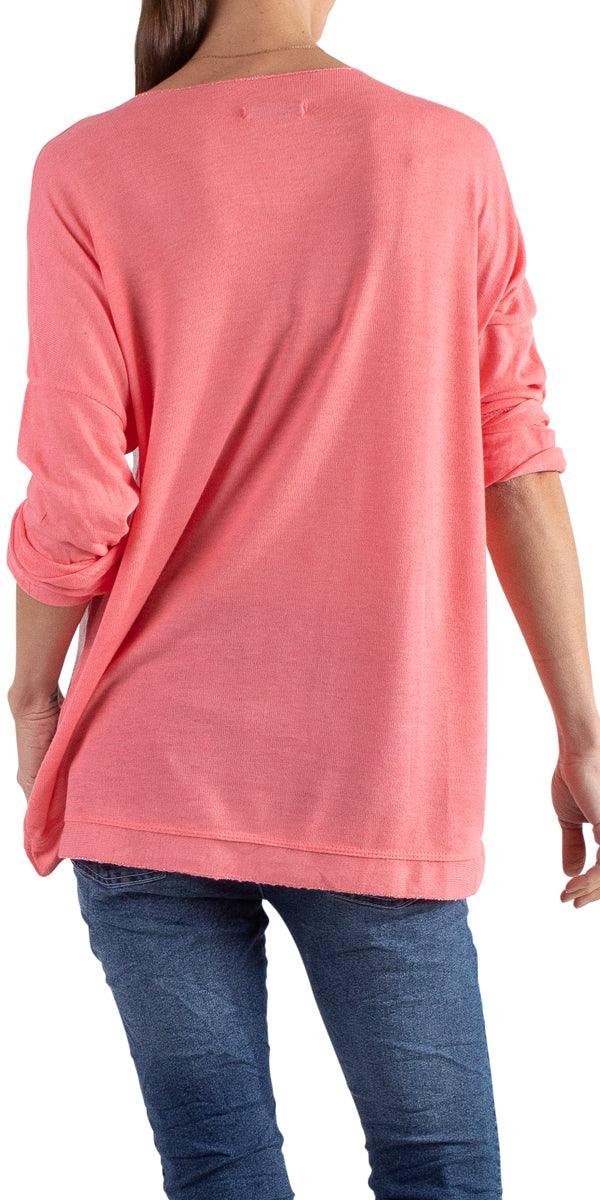 Alexis Long Sleeve Shimmery Top - Gigi Moda - Made in Italy # Blouses, Comforatable fit, Made in Italy, metallic shine, shimmer, Tops, Womans clothing