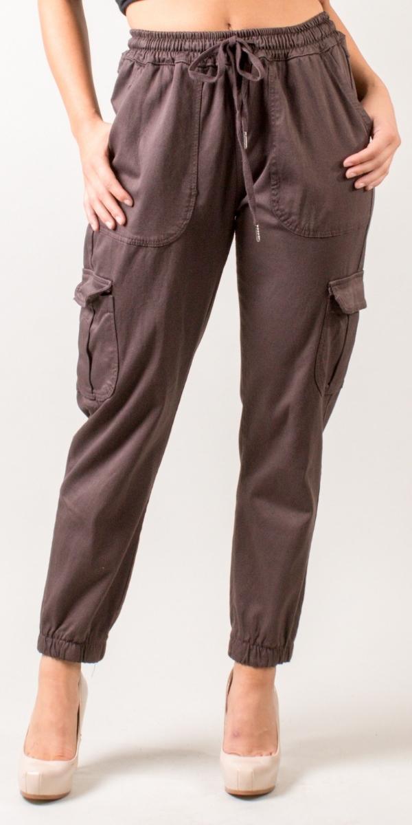 Cargo Jogger Pants - Gigi Moda - Made in Italy # cargo pant, cargo pants, COMFY PANTS, cotton pants, drawstring pant, drawstring pants, front pockets, Gigi Moda, italian pants, jogger pants, Made in Italy, maxretail, Pockets, shop gigi moda, sustainable, Tie waist