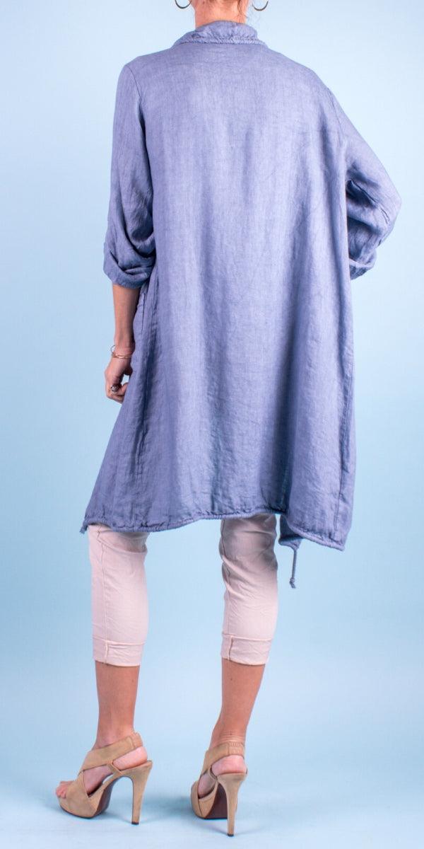Lavinia Linen Cardigan - Gigi Moda - Made in Italy # 100% Linen, Cardigan, Gigi Moda, hand wash, Jacket, Linen, Linen jacket, Made in Italy, one size, OS, washable