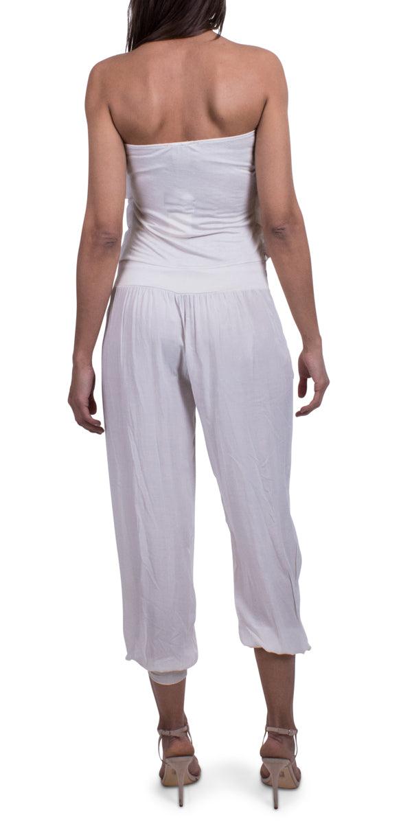 Elba Jumpsuit - Gigi Moda - Made in Italy # Gigi Moda, hand wash, Jumpsuit, Made in Italy, one size, OS, Ruffle, Sleeveless, Strapless, washable