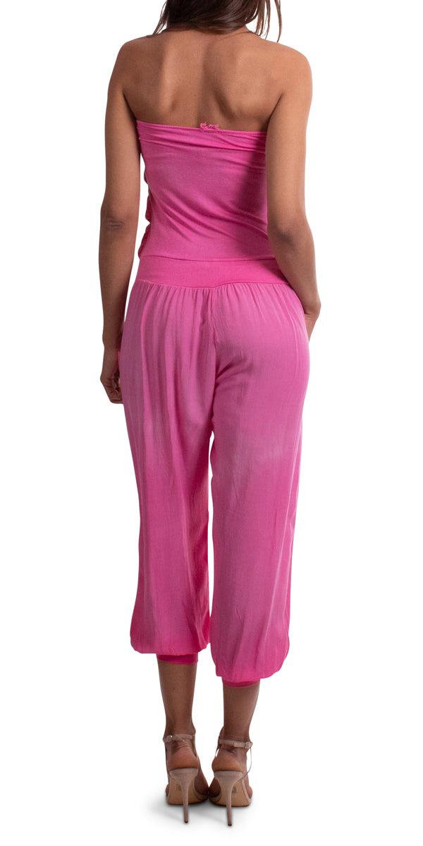 Elba Jumpsuit - Gigi Moda - Made in Italy # Gigi Moda, hand wash, Jumpsuit, Made in Italy, one size, OS, Ruffle, Sleeveless, Strapless, washable