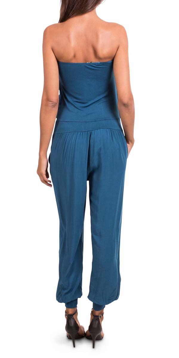 Elba Jumpsuit - Gigi Moda - Made in Italy # Gigi Moda, hand wash, Jumpsuit, Made in Italy, one size, OS, Ruffle, Sleeveless, Strapless, washable