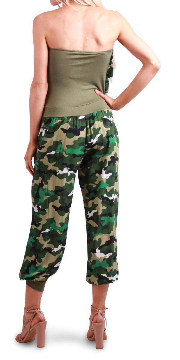 Elba Camo Jumpsuit - Gigi Moda - Made in Italy # Made in Italy, Pants, resort, resort wear, Sleeveless, spring, summer, Top