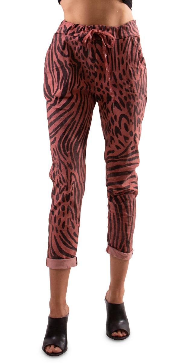 Cornelia Zebra Pant - Gigi Moda - Made in Italy # Cotton, fall, Gigi Moda, Made in Italy, Pants