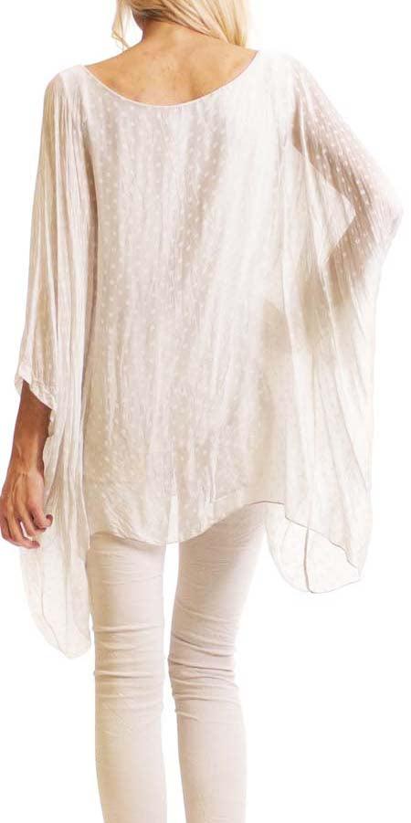 Camila Kaftan - Gigi Moda - Made in Italy # 8183, 8183d, dot print, elastic, gigi moda, kaftan, made in italy, resort, resort wear, silk, viscose