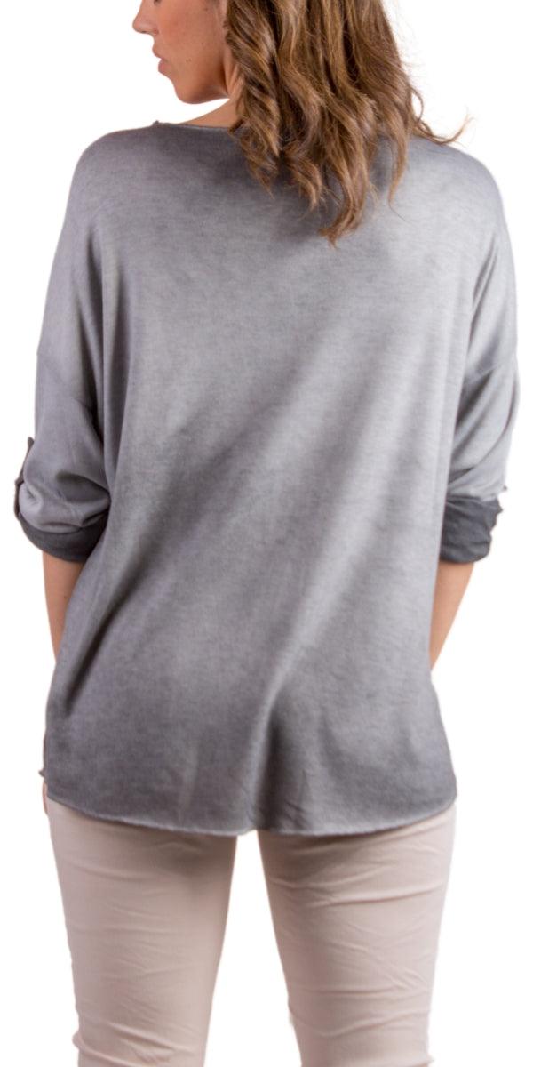 Di Svago Sweater - Gigi Moda - Made in Italy # animal print, Blouse, Camo, comforatable fit, Gigi Moda, gigi moda. made in italy, leopard, Leopard Print, Long Sleeve, made in italy, shop gigi moda, Tops, womans clothing