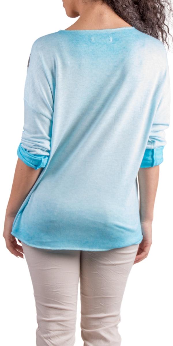 Di Svago Sweater - Gigi Moda - Made in Italy # animal print, Blouse, Camo, comforatable fit, Gigi Moda, gigi moda. made in italy, leopard, Leopard Print, Long Sleeve, made in italy, shop gigi moda, Tops, womans clothing