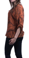 Chain Print Silk Top