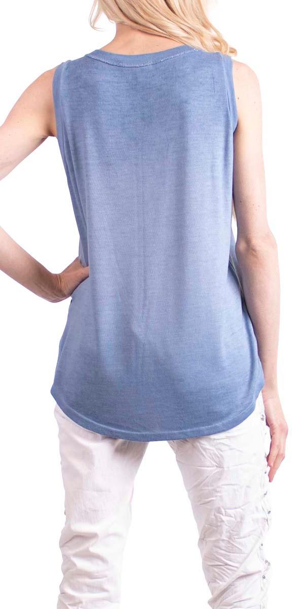 Ferno Round Neck Tank Top - Gigi Moda - Made in Italy # Blouse, free shipping, Gigi Moda, italian top, Made in Italy, one size, resort, Sleeveless, Top, viscose, washable