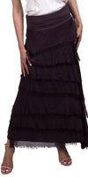 Siena Maxi Skirt - Shop Gigi Moda - Made in Italy # 8601, Free Shipping, Gigi Moda, Made in Italy, OS, Ruffle, Silk