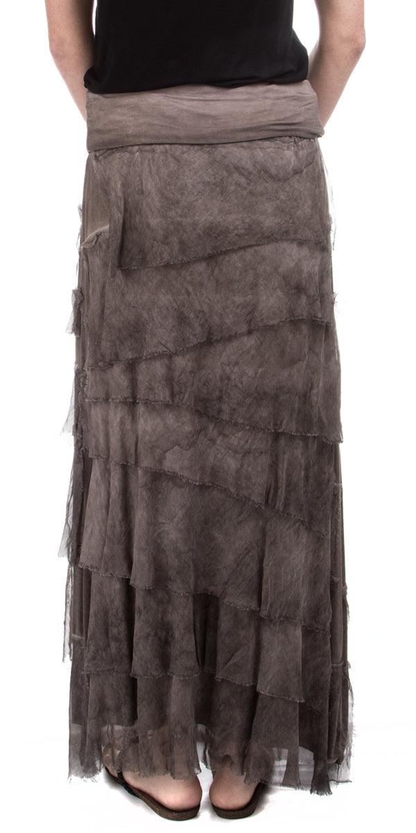 Siena Maxi Skirt - Gigi Moda - Made in Italy # 8601, Free Shipping, Gigi Moda, Made in Italy, OS, Ruffle, Silk
