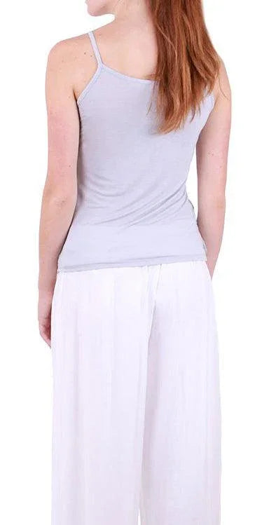 Pisa Spaghetti Strap Top - Gigi Moda - Made in Italy # 100% Silk, Blouse, free shipping, Made in Italy, one size, Silk, Sleeveless, summer, Top