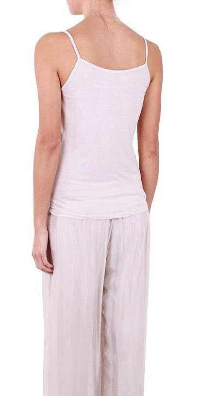 Pisa Spaghetti Strap Top - Gigi Moda - Made in Italy # 100% Silk, Blouse, free shipping, Made in Italy, one size, Silk, Sleeveless, summer, Top