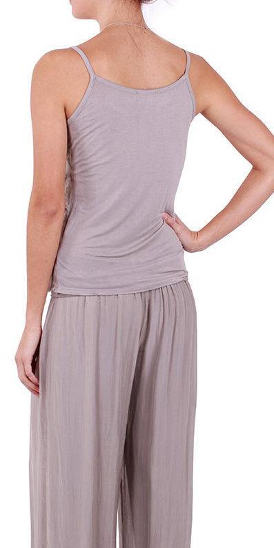 Pisa Spaghetti Strap Top - Gigi Moda - Made in Italy # 100% Silk, Blouse, free shipping, Made in Italy, one size, Silk, Sleeveless, summer, Top