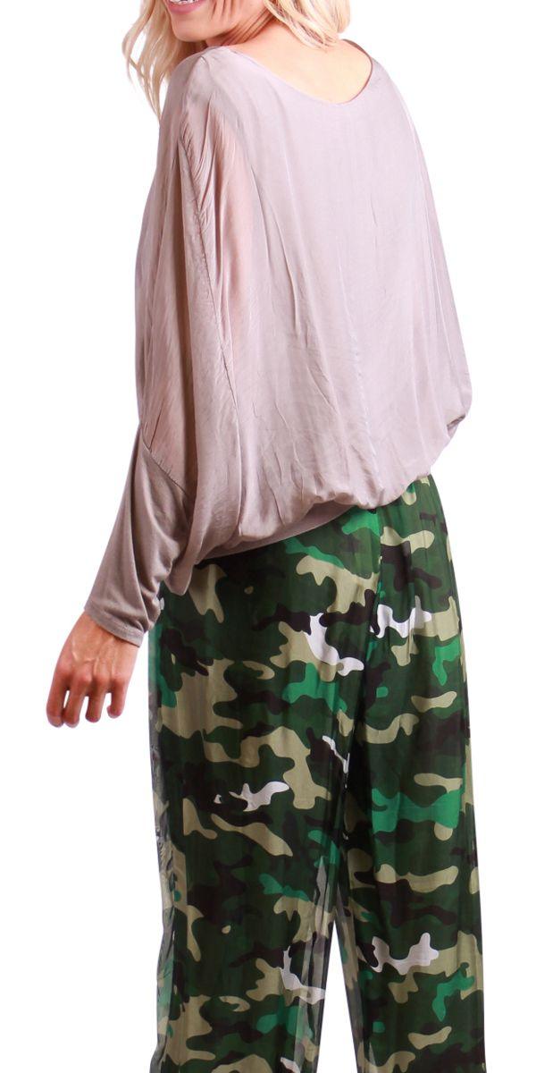 Daphna Blouse - Gigi Moda - Made in Italy # 100% Silk, Blouse, free shipping, Gigi Moda, italian top, Made in Italy, OS, resort, resort wear, Silk, Sleeves, Top, washable