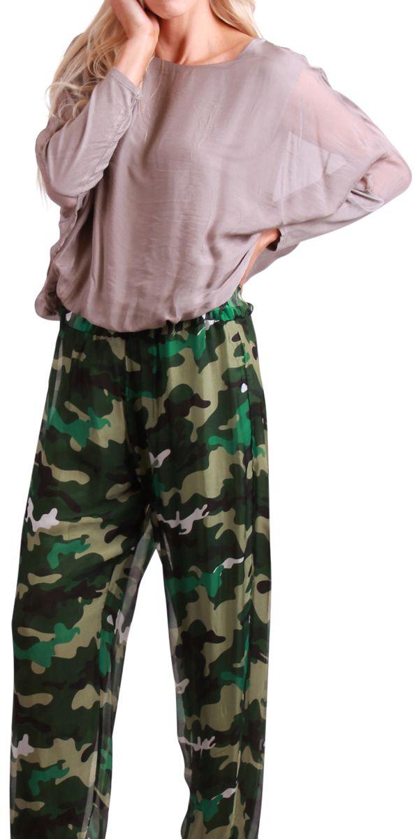 Daphna Blouse - Gigi Moda - Made in Italy # 100% Silk, Blouse, free shipping, Gigi Moda, italian top, Made in Italy, OS, resort, resort wear, Silk, Sleeves, Top, washable