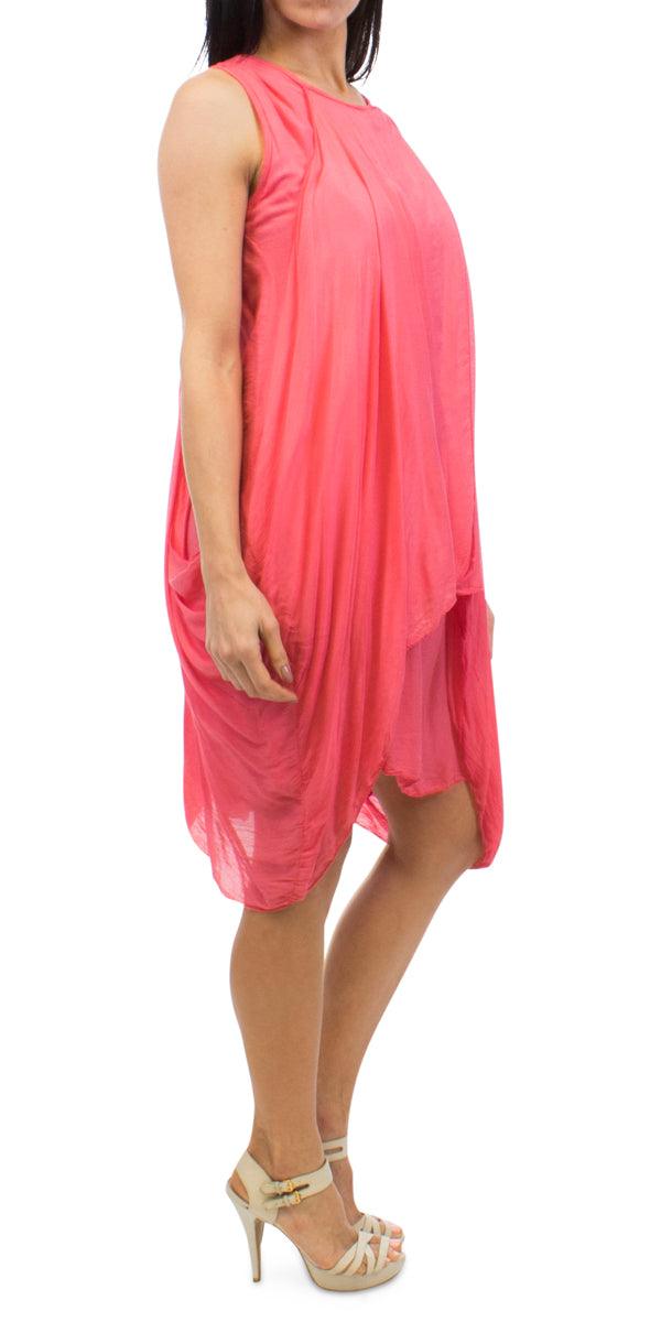 Murano Dress - Gigi Moda - Made in Italy # balloon, Drape, Dress, Gigi Moda, Made in Italy, OS, Sleeves, washable