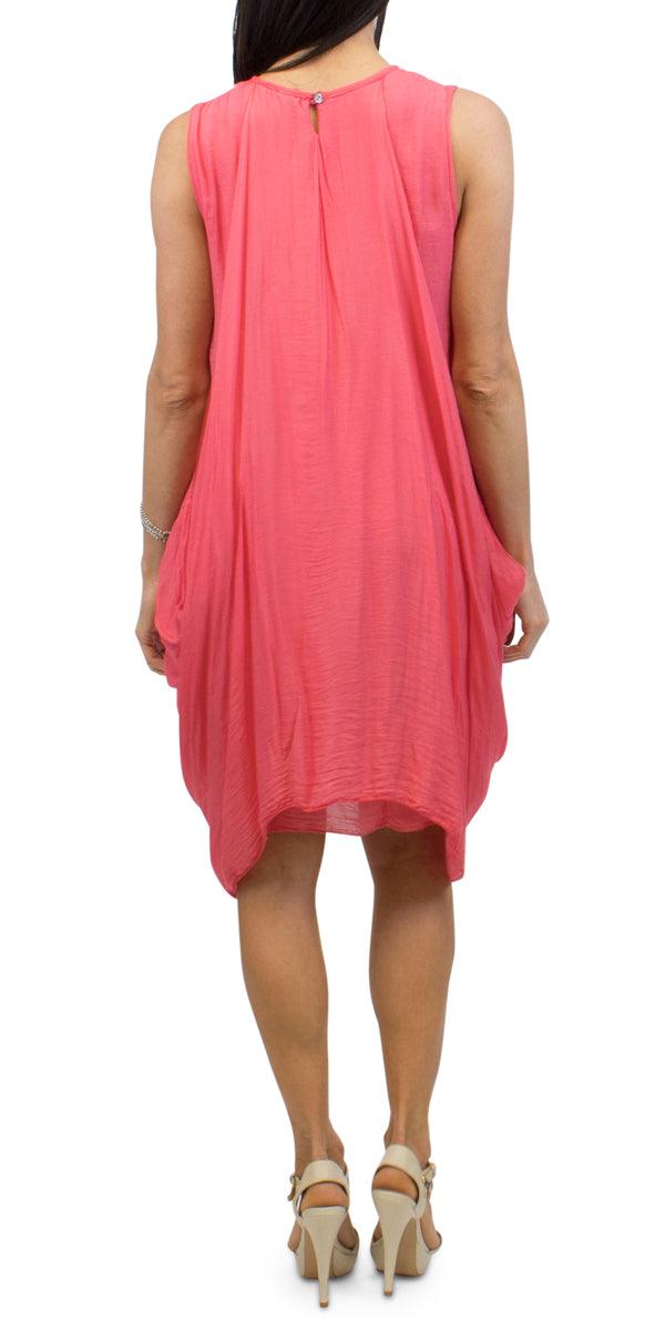 Murano Dress - Gigi Moda - Made in Italy # balloon, Drape, Dress, Gigi Moda, Made in Italy, OS, Sleeves, washable