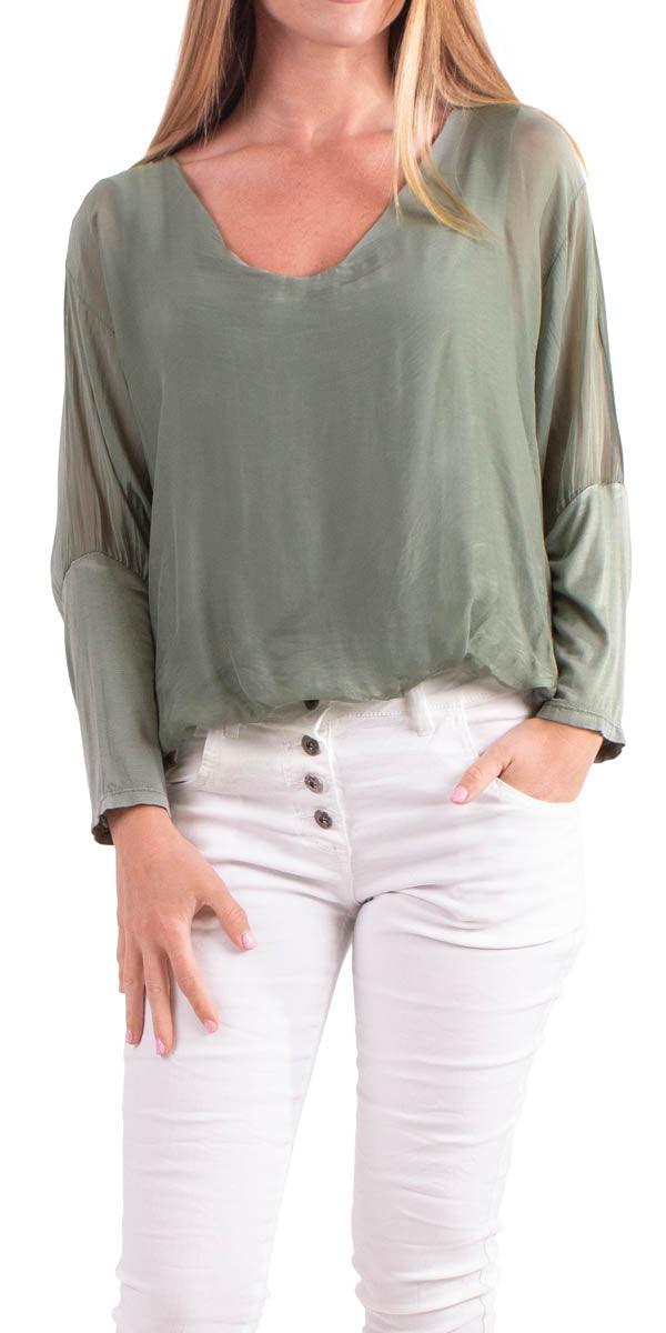 Cavoli Blouse - Gigi Moda - Made in Italy # 100% Silk, Blouse, fall, italian silk, italian top, Made in Italy, Silk, Silk top, Top