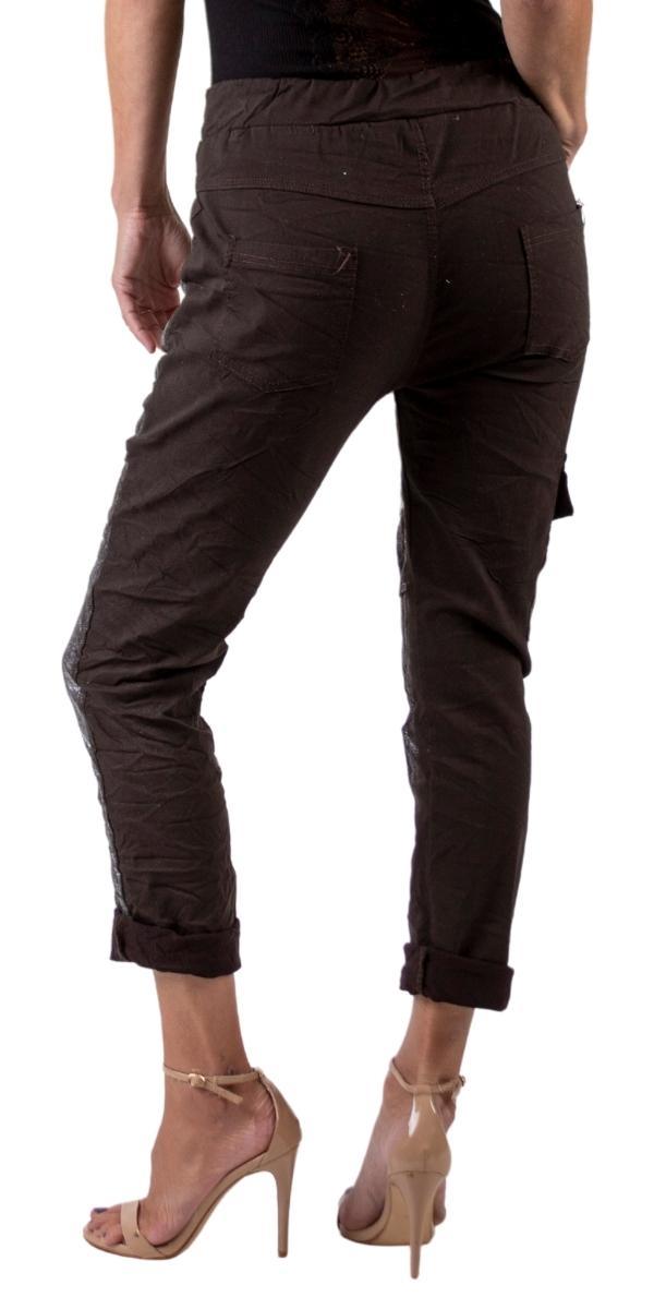 Umbria Cotton Pant - Gigi Moda - Made in Italy # casual, comforatable fit, comfortable, comfy, Cotton, cropped pants, drawstring, drawstring pant, fall, fashion, Gigi Moda, gigimoda, glitter, italian, Made in Italy, new, OS, Pants, pockets, spring, summer